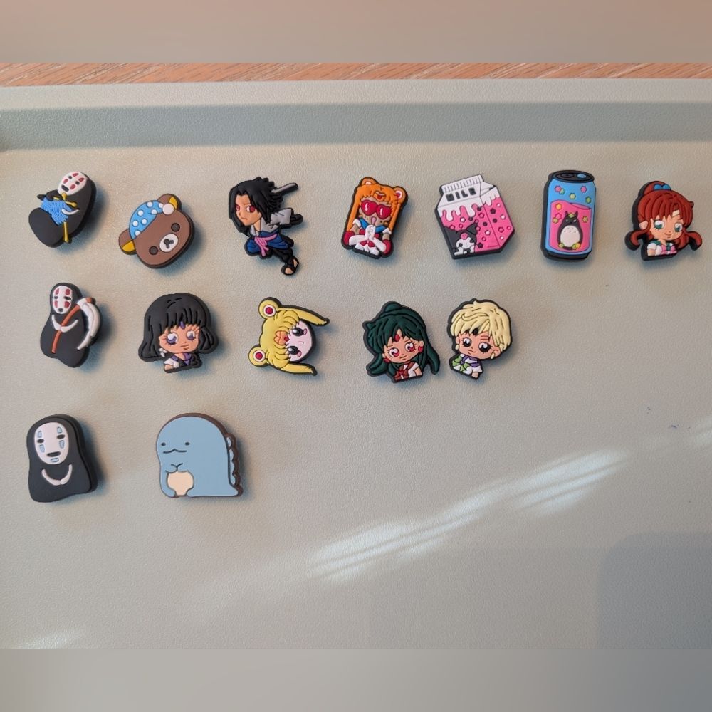 Random Mixed Bulk Lot 14 Pieces Anime Cartoon Inspired Croc Shoe Charms